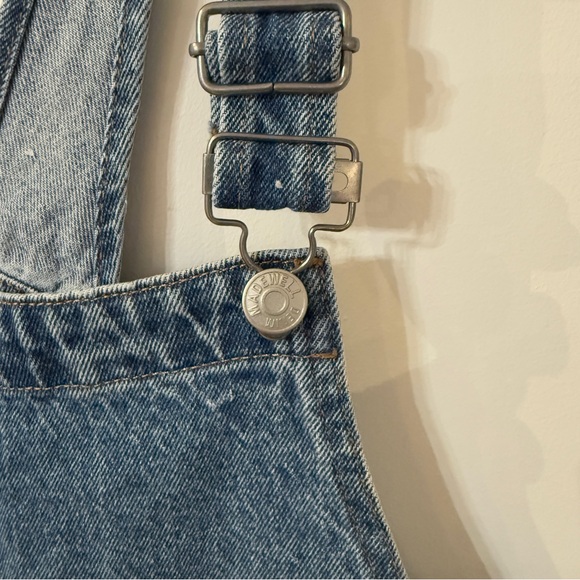 Madewell women’s short overalls in blue denim size small - Picture 3 of 9